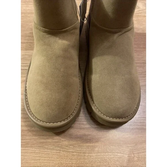 Universal Thread Women's May Faux Suede Booties Tan Size 9 Memory Foam New - Picture 7 of 16